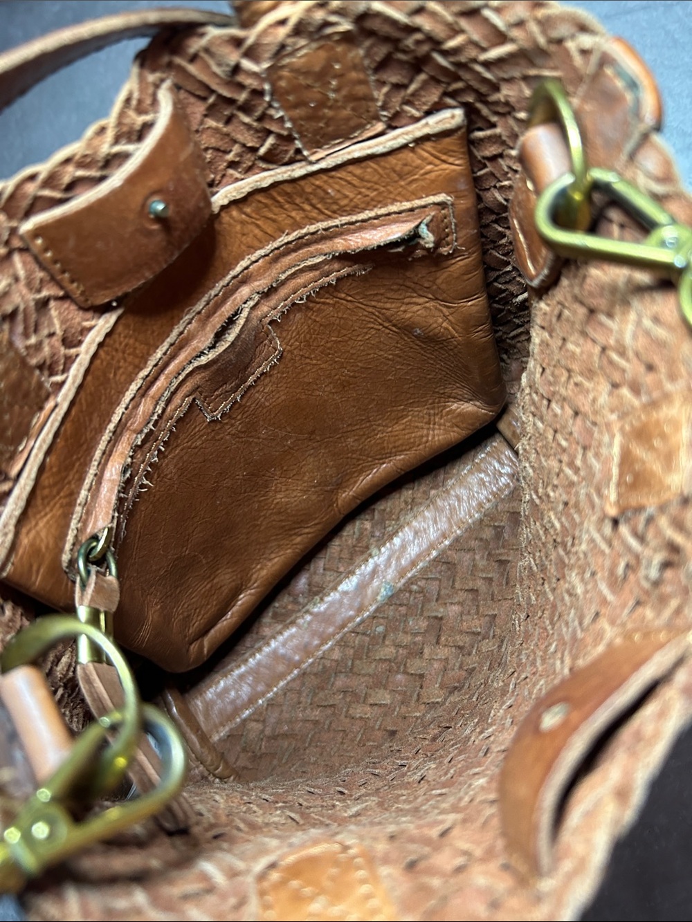 Madewell Woven Leather Crossbody Bag - Brown - Picture 10 of 16